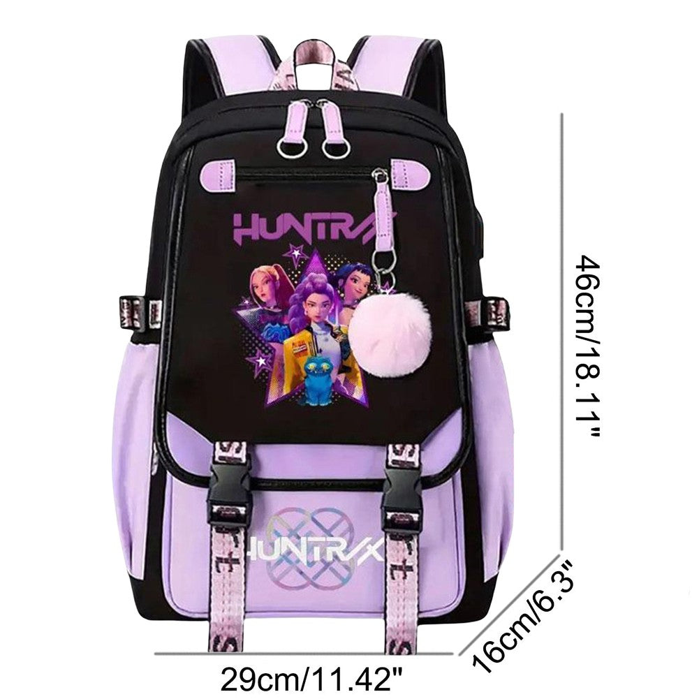 School Backpack for Students KPop Movie Daily Bagpack 2025 Hot Movie Print Backpacks for Girl Boy Laptop Usb Port Bag for Kids