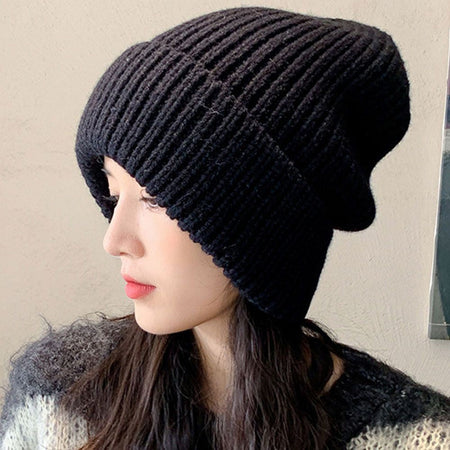 Fashion Winter Warm Hats for Women Casual Stacking Knitted Bonnet Caps Men Hats Solid Color Hip Hop Unisex Female Beanies