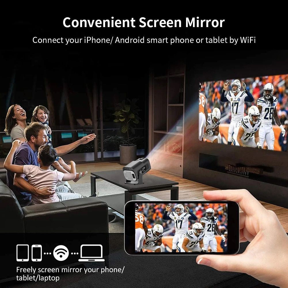 Salange HY320 MINI Android 11.0 Projector LED Beamer Home Cinema 300ANSI 720P WIFI Smart TV HD 1080P 4K Movie