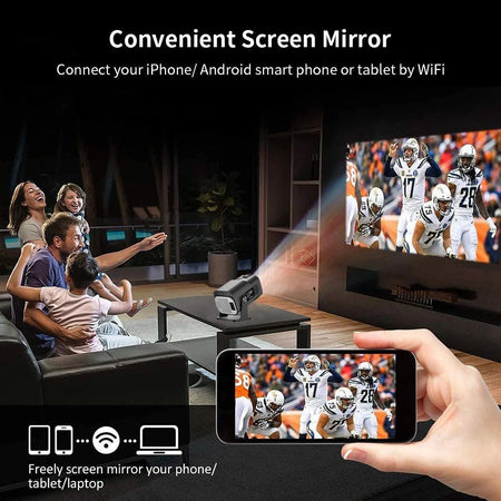 Salange HY320 MINI Android 11.0 Projector LED Beamer Home Cinema 300ANSI 720P WIFI Smart TV HD 1080P 4K Movie