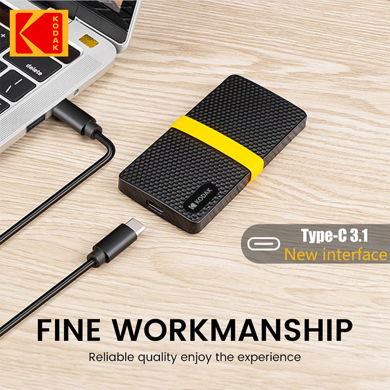 KODAK USB3.1 GEN2 SSD 1TB External Hard Drive 128GB 256GB 512GB 1TB Solid state Mini PSSD For PC laptops disco duro externo