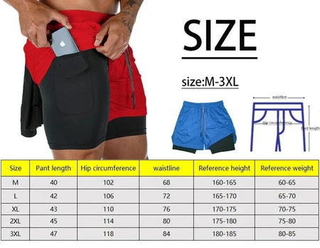 Men'S Fitness Performance Running Training Sports Shorts Fashion Print 2-In-1 Double-Layer Summer Mesh Quick-Drying Beach Shorts