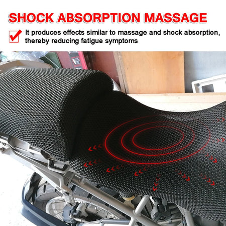 Anti-Slip Motorcycle Seat Cushion Cover For BMW R1200GS R1250GS LC Adventure 2018-2023 Nylon Mesh Saddle Seat Protector Covers