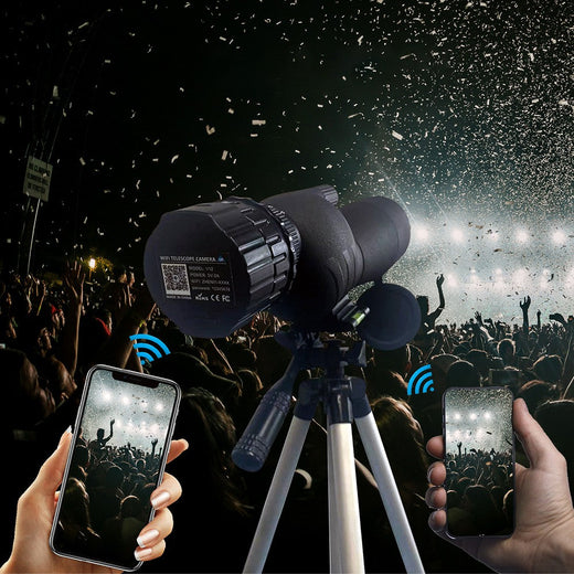 New Microscope V12 Wifi HD Electronic Eyepiece Camera 2K 4 Million Optical Eyepiece for 25mm-50mm Scopes Bird-Watching Telescope