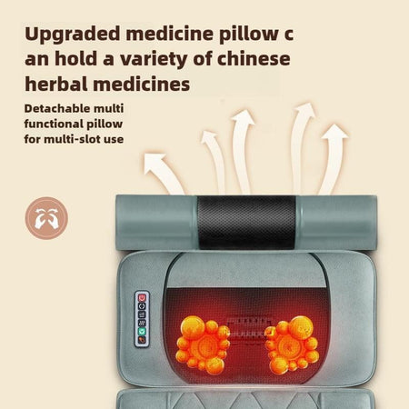 Electric Full Body Massage Mattress With Heating Hand Control Shoulder Neck Waist Airbag Back Kneading vibration Massage Cushion
