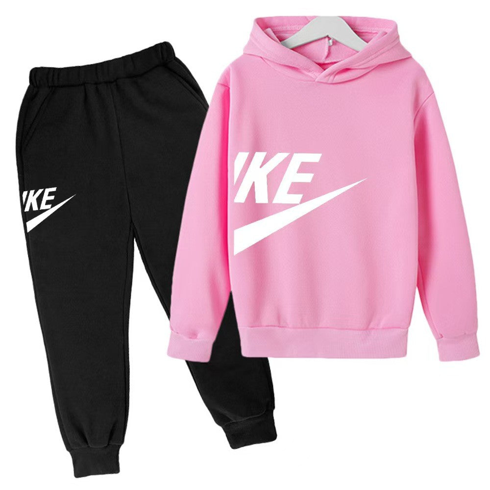 Kids Clothes Boys & Girls Autumn Long Sleeve Hoodies & Pants 2 Pieces Sets Hoodede Tracksuit Children Girl & Boy Contrast Outfit