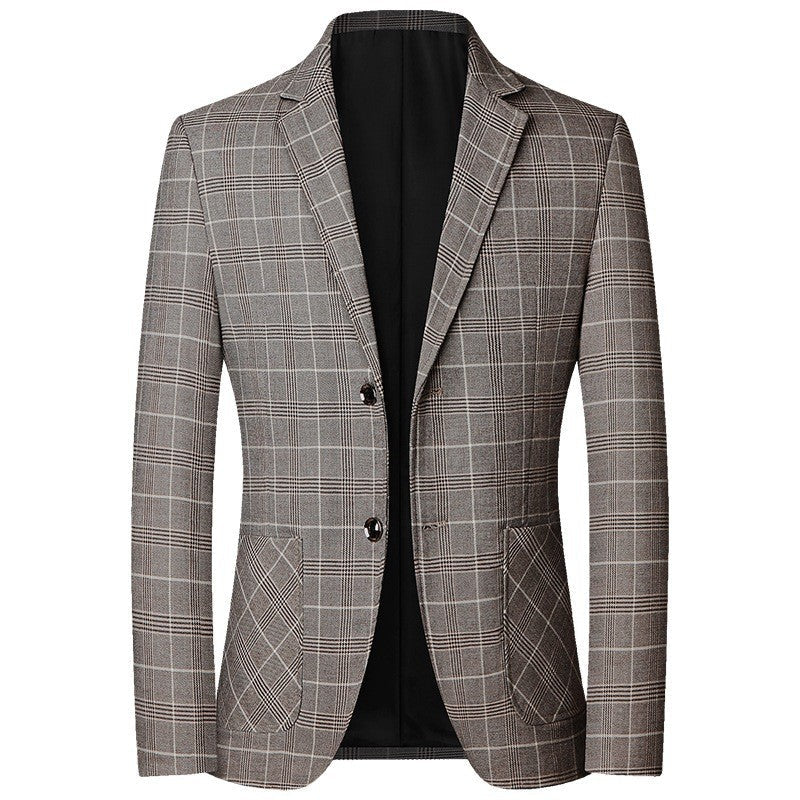 New Spring Men Formal Wear Plaid Blazers Jackets Man Business Casual Suits Coats Quality Male Slim Fit Blazers Jackets Coats 4XL