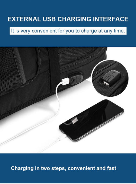 Brand Men's Backpack Anti-theft Waterproof 17inch Laptop Backpacks USB Charging Business Travel Backpack School Bag Male Mochila