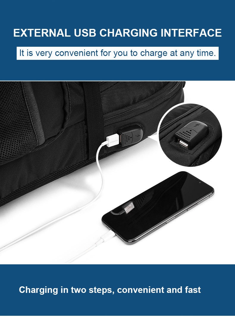 Brand Men's Backpack Anti-theft Waterproof 17inch Laptop Backpacks USB Charging Business Travel Backpack School Bag Male Mochila