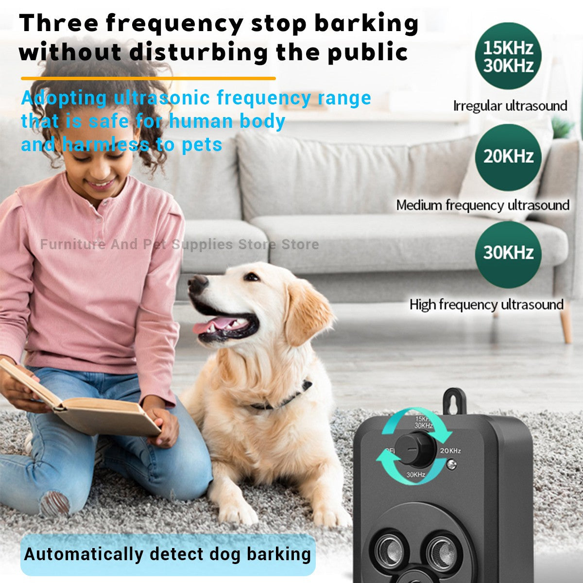 Anti Barking Devices Auto Barking Control Devices with 3 Modes Ultrasonic Dog Stop Barking Dog Devices