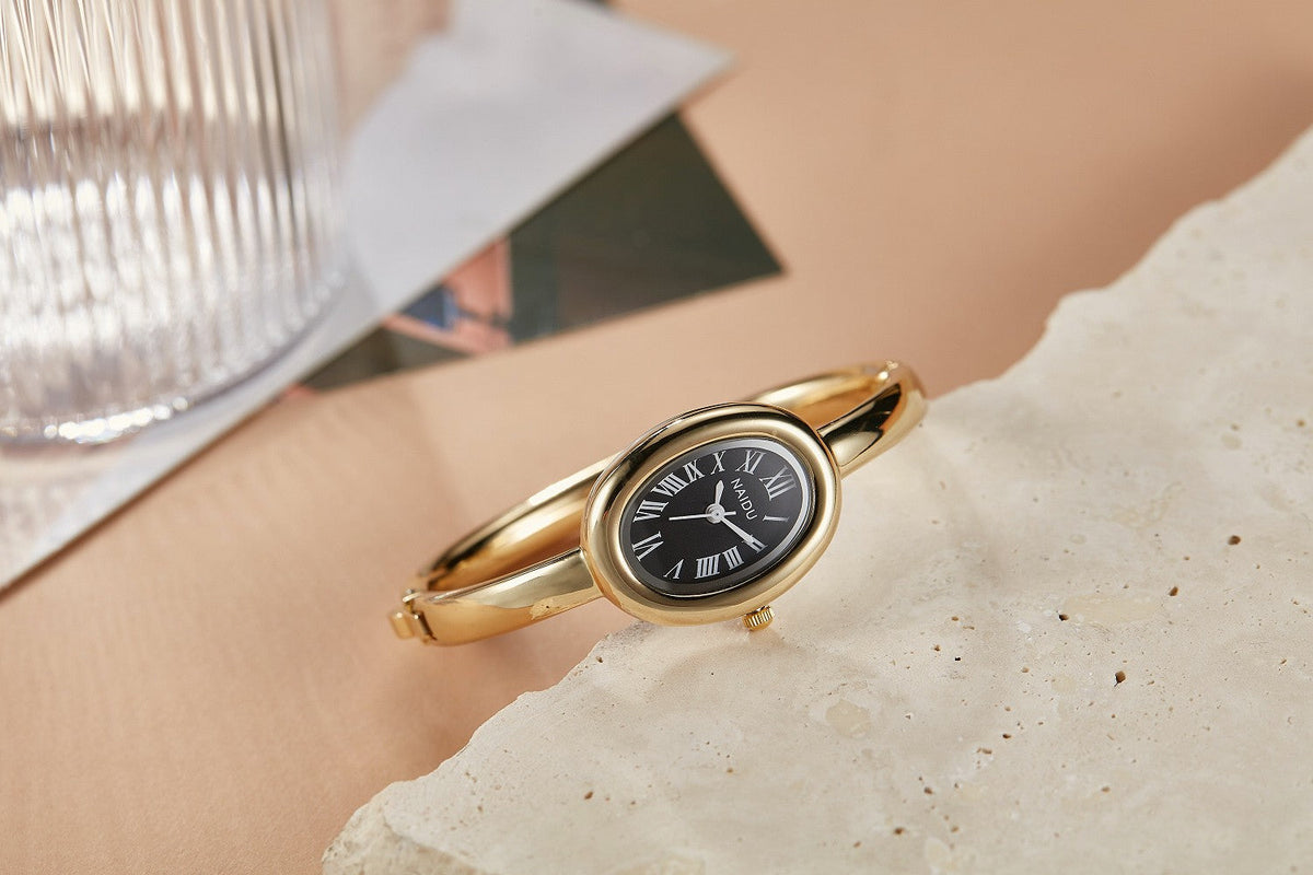 Fashionable Luxury Elegant ladies' Bracelet Watch Roman Numeral Oval Waterproof Women's Quartz Watch reloj ???? ??????? ????????