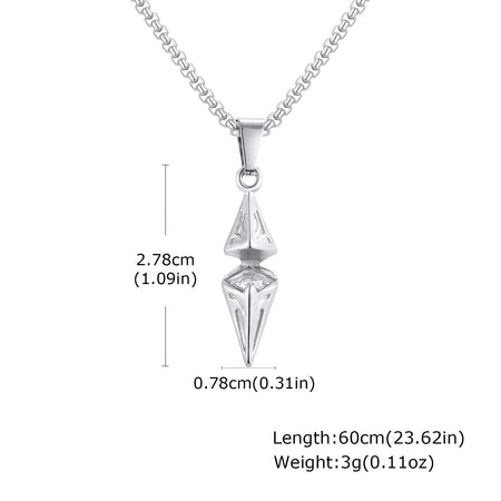 Vnox Stylish Blue Stone Necklaces for Men, Stainless Steel Cube Geometric Pendant Collar Jewelry, Birthday Party Gifts for Him