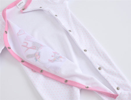 3 Pcs/lot 100% Cotton Baby Girls Clothes Set 0-12M Long Sleeve Newborn Boy Rompers Spring Autumn Carton Print Jumpsuit