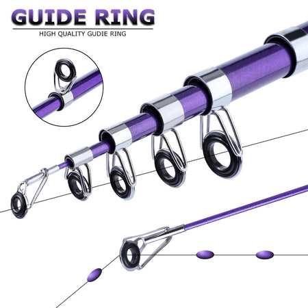 Sougayilang 4 Colors Telescopic Fishing Rod 1.8m-3.3m Glass Fiber EVA Handle Carp Spinning Rod Fishing Pole Fishing Weight 5kg