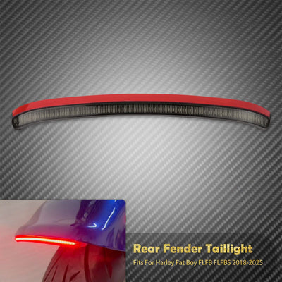 Motorcycle LED Rear Fender Brake Light Turn Signal Indicator Running Lamp For Harley Softail Fatboy FLFB FLFBS 18-25 Taillight