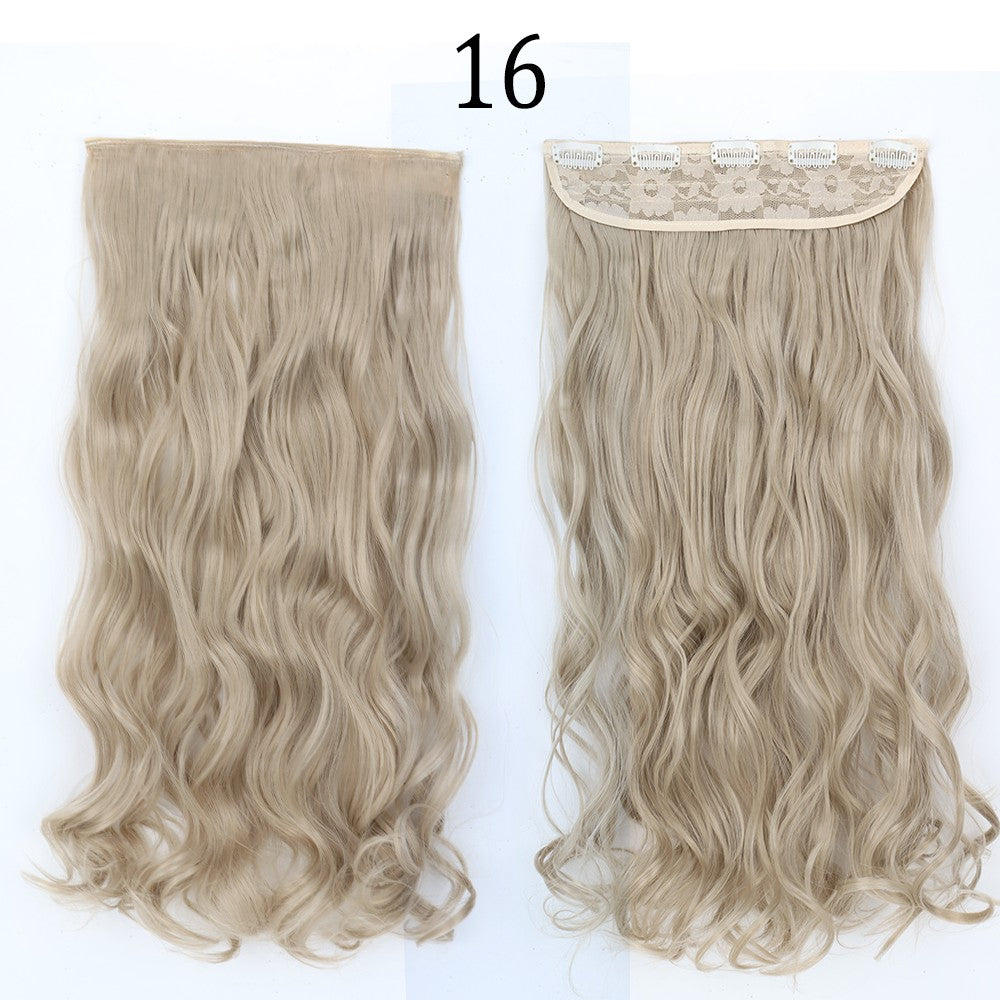 Synthetic Long Straight 5 Clip In Hair Extensions 22’‘ High Resistant Temperature Fiber Black Brown Blonde Hairpiece