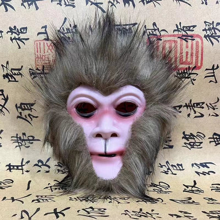 Halloween Furry Monkey King Mask Full Half Face Wukong Game Cosplay Prop Adult Party Masquerade Comic Con Dress Up Costume Mask