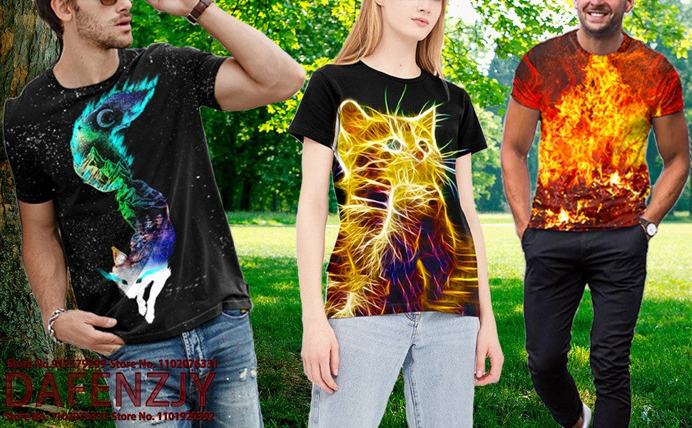 New Fashion Summer Cool 3d Suit Tuxedo Pattern Print Tshirt Men and Women Wear Casual Short-sleeved T-shirt