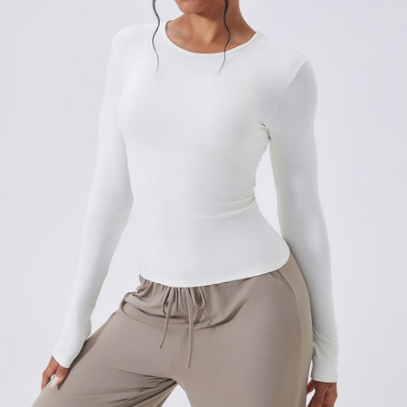Women Long Sleeve Workout Top Gym Casual Outdoor Top Workout Dry Fit Breathable High Elastic Sports Top Sports Long Sleeved