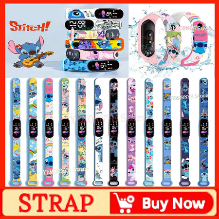 Mario Bros Children's Watches Action Figures Luigi Princess Peach Yoshi Bowser kids Sport Wristband Waterproof Digital Watch Toy