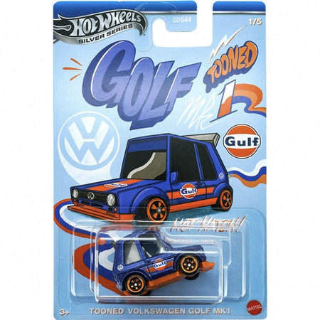 Hot Wheels Silver Series Gulf Tooned Toyota Supra Chevrolet Volkswagen Golf 1/64 Diecast Model Car Model Collection Toy Gift
