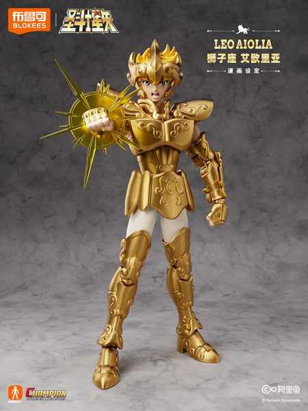 New Genuine BLOKEES Gold Saint Seiya Sagittarius Seiya Pegasus Aiolos Tenma Pegasus Action Figure Toy Assembly Figure Toy Gift