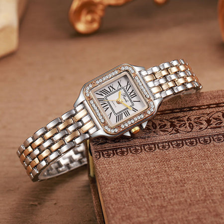 New fashion casual alloy steel with diamond bracelet for ladies quartz watch for Christmas and Halloween gifts
