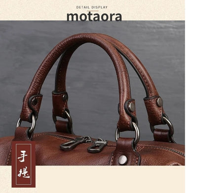 MOTAORA 2025 New Genuine Leather Satchel Tote Bag Top Handle Handbag Designer Shoulder Bag Large Capacity Cross Body Bag Vintage