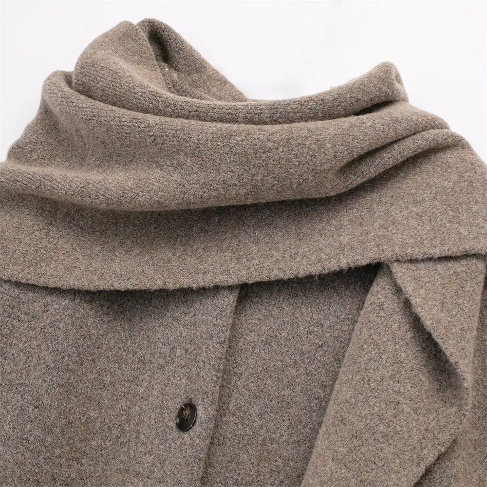 Winter New Product Women's Fashion and Casual 100 Pairs Scarf Short Knitted Coat Coat