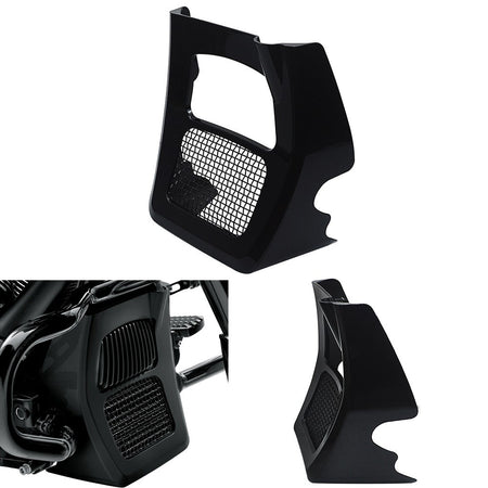 Motorcycle Fairing Front Spoilers Radiator Chin Cover For Harley Road King Electra Street Glide FLHR FLTRX 17-2025 Glossy Black
