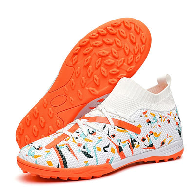 LiXingMing Football Boots Men White Professional High-Tops Soccer Society Cleats Football Shoes Non-Slip Match Training Sneaker
