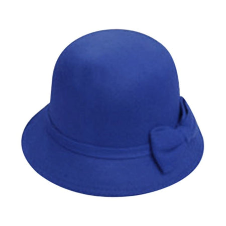 Elegant Brim Bowler Fedora Hats Church Bowler Cloche Hats Women Vintage Retro Hat Autumn Winter Warm Hat Wool Felt Bucket Cap