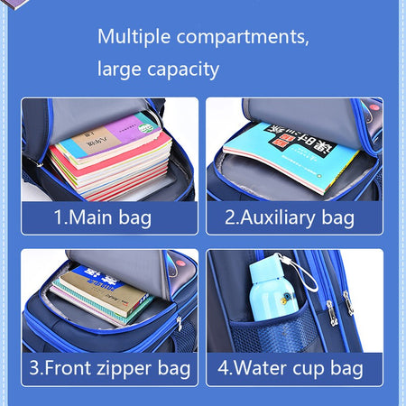 Fashion Kid Backpack Children's Shoulder Bag Blue Boys School Bag Football Matches Pattern Backpack Kids Girl Boutique Gift