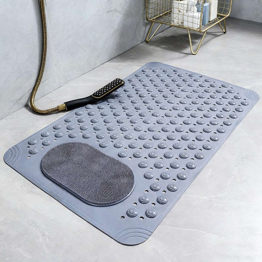 Anti-slip Shower Stall Mat Shower Room Mats with Suction Cup Non-slip Bath Rug Foot Massage Shower Carpet for Home Bathroom