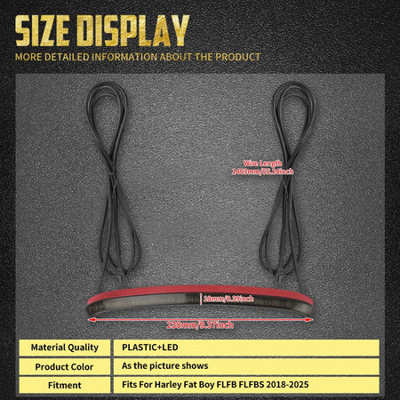 Motorcycle LED Rear Fender Brake Light Turn Signal Indicator Running Lamp For Harley Softail Fatboy FLFB FLFBS 18-25 Taillight