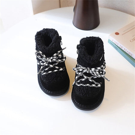 2025 New Winter Children Snow Boots Warm Plush Rubber Sole Toddler Kids Sneakers Infant Shoes Fashion Boys Girls Boots EU 21-30