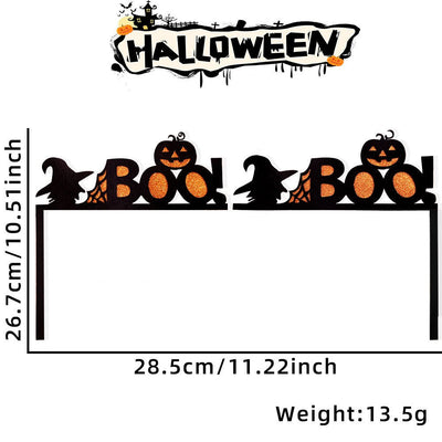Halloween Door Frame Decoration,Bats,Pumpkins,Spider Webs,Door and Window Corner Stickers, Halloween Home Decoration