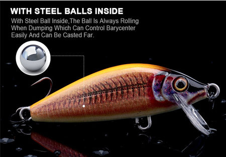 TREHOOK Jerkbait for Bass Trout Pike Sinking Minnow Fishing Lure 50mm 5g Hard Bait Wobblers Crankbait Artificial Fishing Tackle