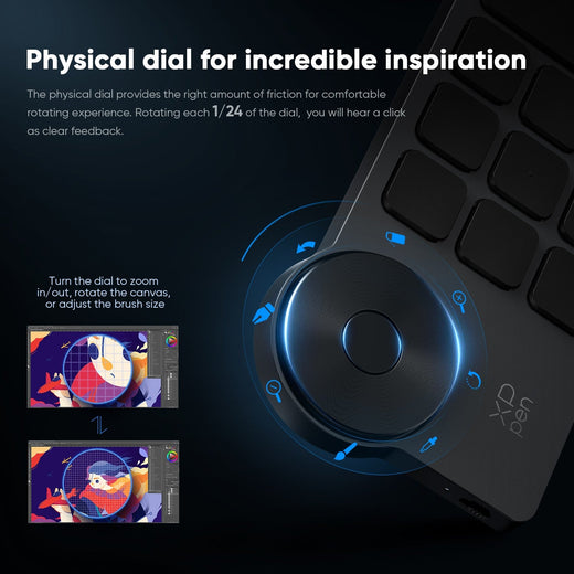 XPPen Wireless Shortcut Remote Express Key Bluetooth 5.0 Customizable shortcut keys for Graphic Tablet Pen Display Monitor