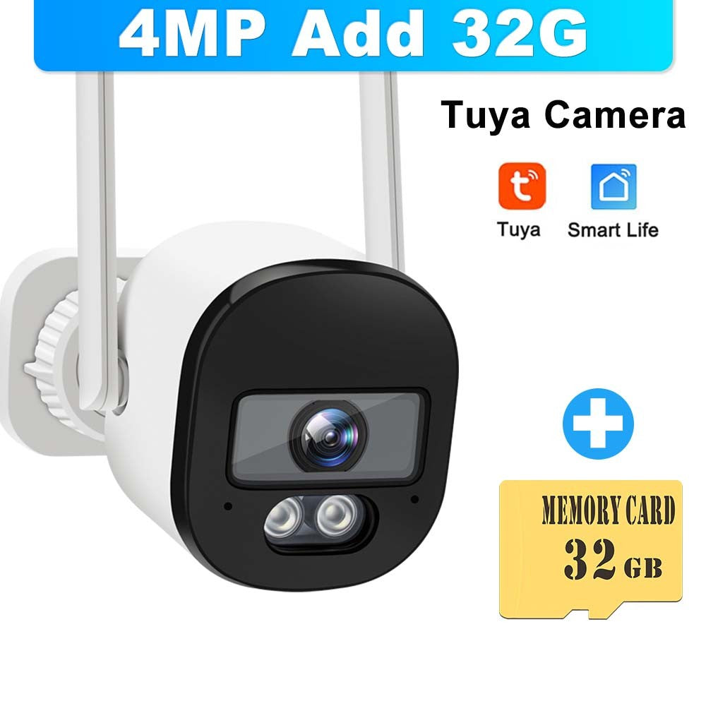 4MP Tuya Bullet Camera 2.4G/5G WiFi Surveillance Camera Outdoor Security Protection Mini CCTV Cam SmartLife Video Cameras Alexa