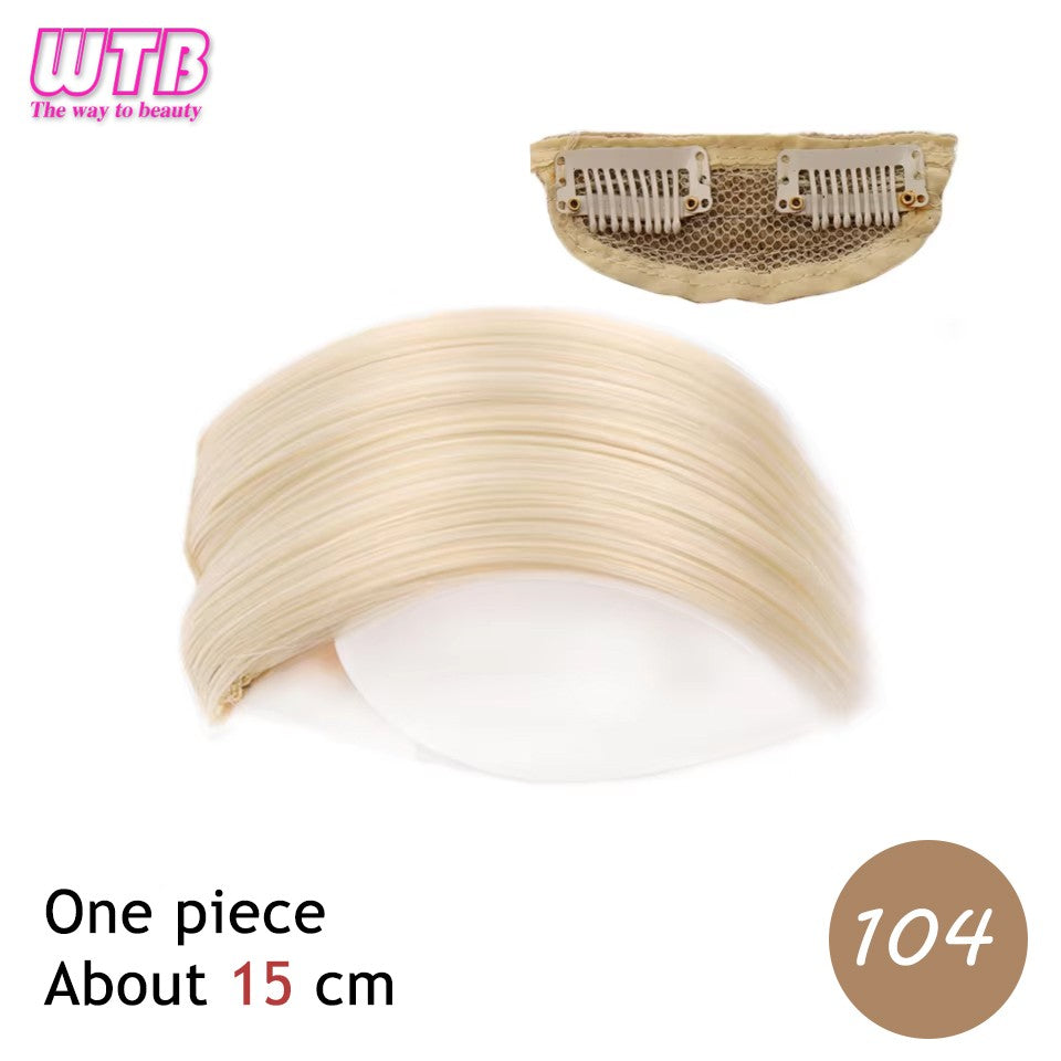 Synthetic Invisable Seamless Hair Pads Clip In One Piece 2Clips Increase hair volume Hair Extensions Top Side Cover Hairpiece