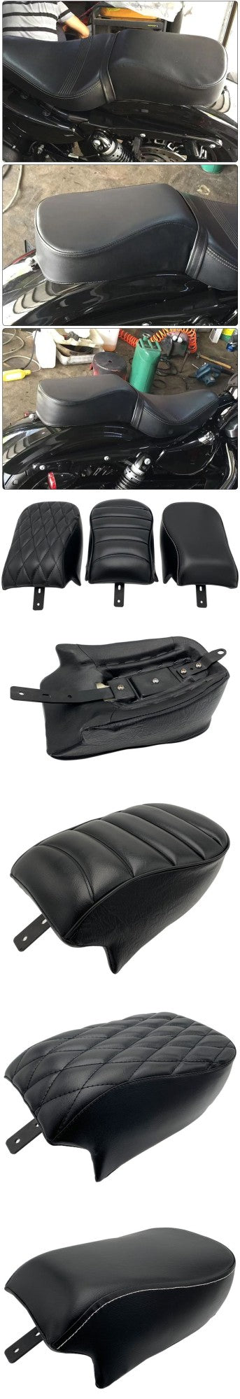 Motorcycle Seat Passenger Pillion Rear Saddle Cushion For Harley Iron 883 XL883N XL 883N XL883 48 Sportster 1200 1200C 2016-2022