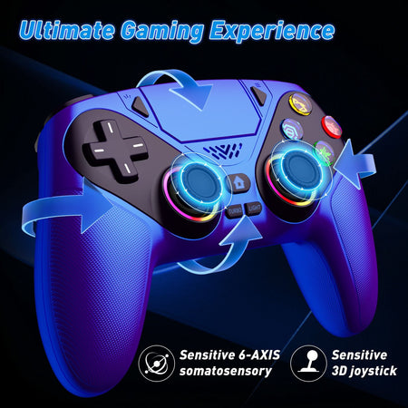 Controller for Playstation 5/PS5/PS5 Pro/Slim/PC,Wireless Gamepads RGB Joystick Turbo/Marco Program Dual Vibrate Game Controle