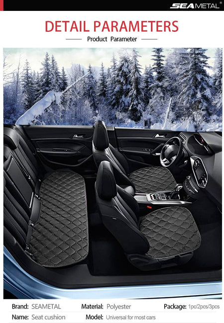 SEAMETAL Plush Car Seat Cover Anti Slip Soft Seat Cushion Auto Chair Protector Pad Universal for Sedan Suv Pick-up Truck