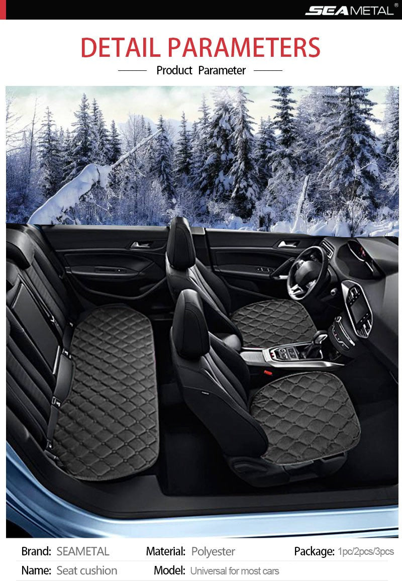 SEAMETAL Plush Car Seat Cover Anti Slip Soft Seat Cushion Auto Chair Protector Pad Universal for Sedan Suv Pick-up Truck