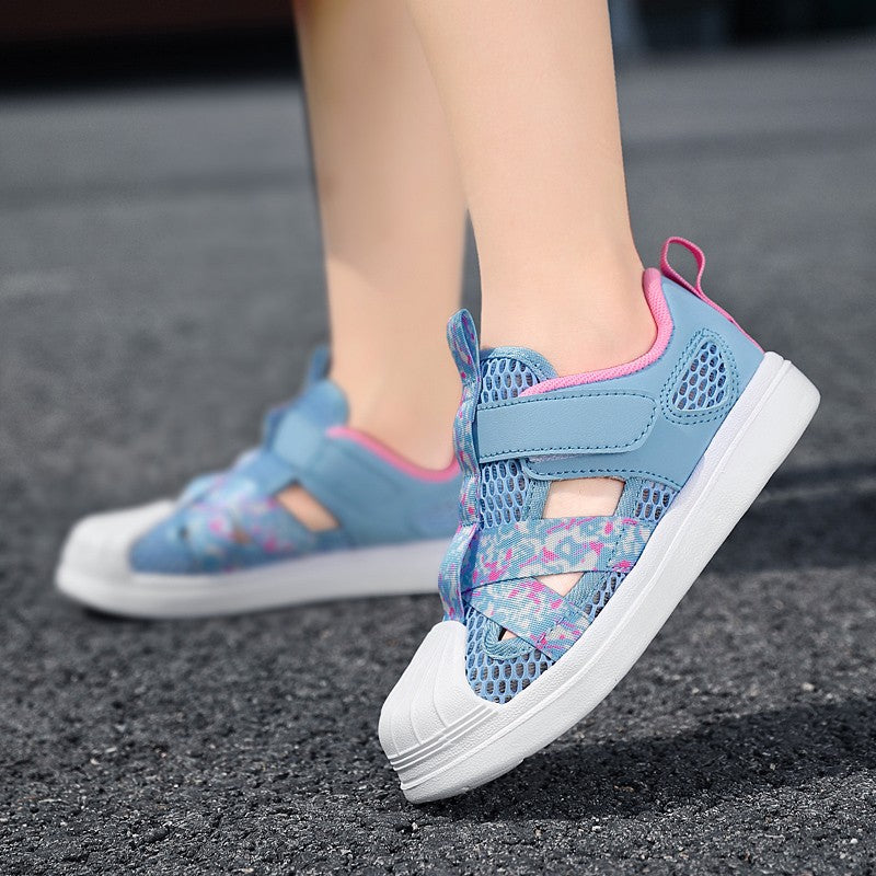Summer Breathable Kids Sandals Boy and Girl Fashion Sneakers Lightweight Non Slip Walking Shoes Comfortable Sport Shoes