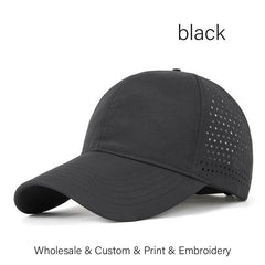 SLECKTON Custom Logo Embroidery Quick-Dry Baseball Cap for Summer Protection Breathable Waterproof Design DIY Picture Print
