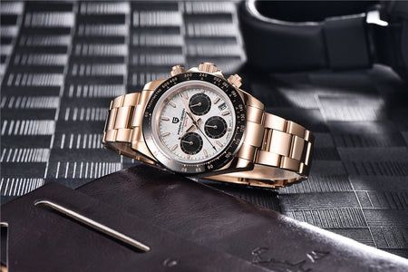 40mm New V2 PAGANI DESIGN Men's Quartz Watches Sapphire Retro Chronograph Stainless Steel Waterproof Watch Men Relogio Masculino