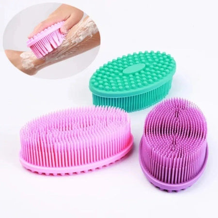 Silicone Body Brush Baby Shower Body Wash Sponge Dry Massage Bath Towel for BodyBas Body Wash Scrubber Brush Bath Back Scrubber