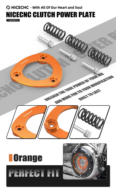 For Harley 2017-2024 Street Glide FLHX /Special Road Glide FLTRX/Special Road King FLHR M8 Derby Clutch Cover Clutch Power Plate